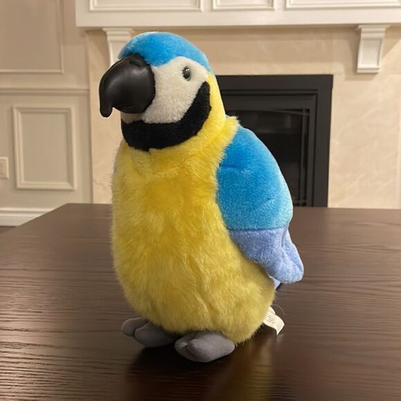 Blue and Yellow Macaw Parrot Bird Plush Toy Stuffed Animal Excellent Condition - Picture 3 of 7